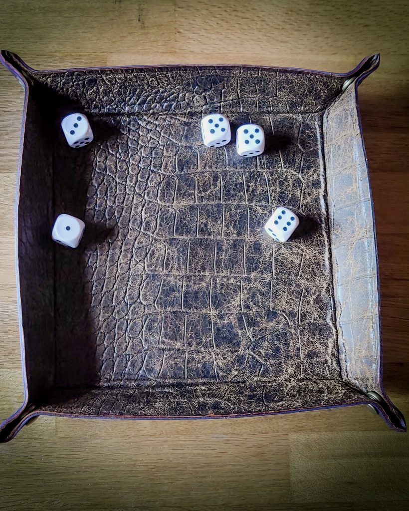 Plateau De Dés Pliant En Cuir PU Rectangulaire – Double Face Velours Vert Pour Jeux De Rôle D&D Et Autres Jeux De Table